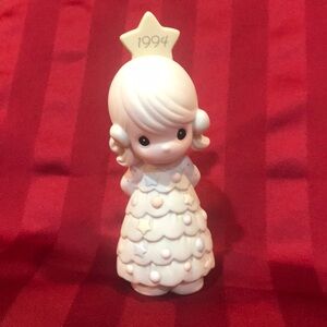 Precious Moments White and Pink Star-Topped Figurine
